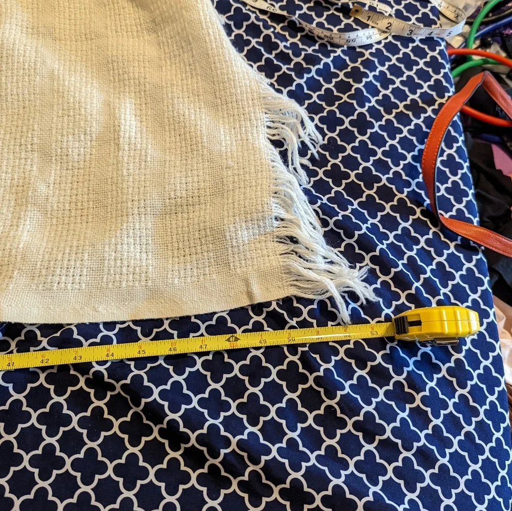 Throw Blanket in Ivory with a R Monogrammed